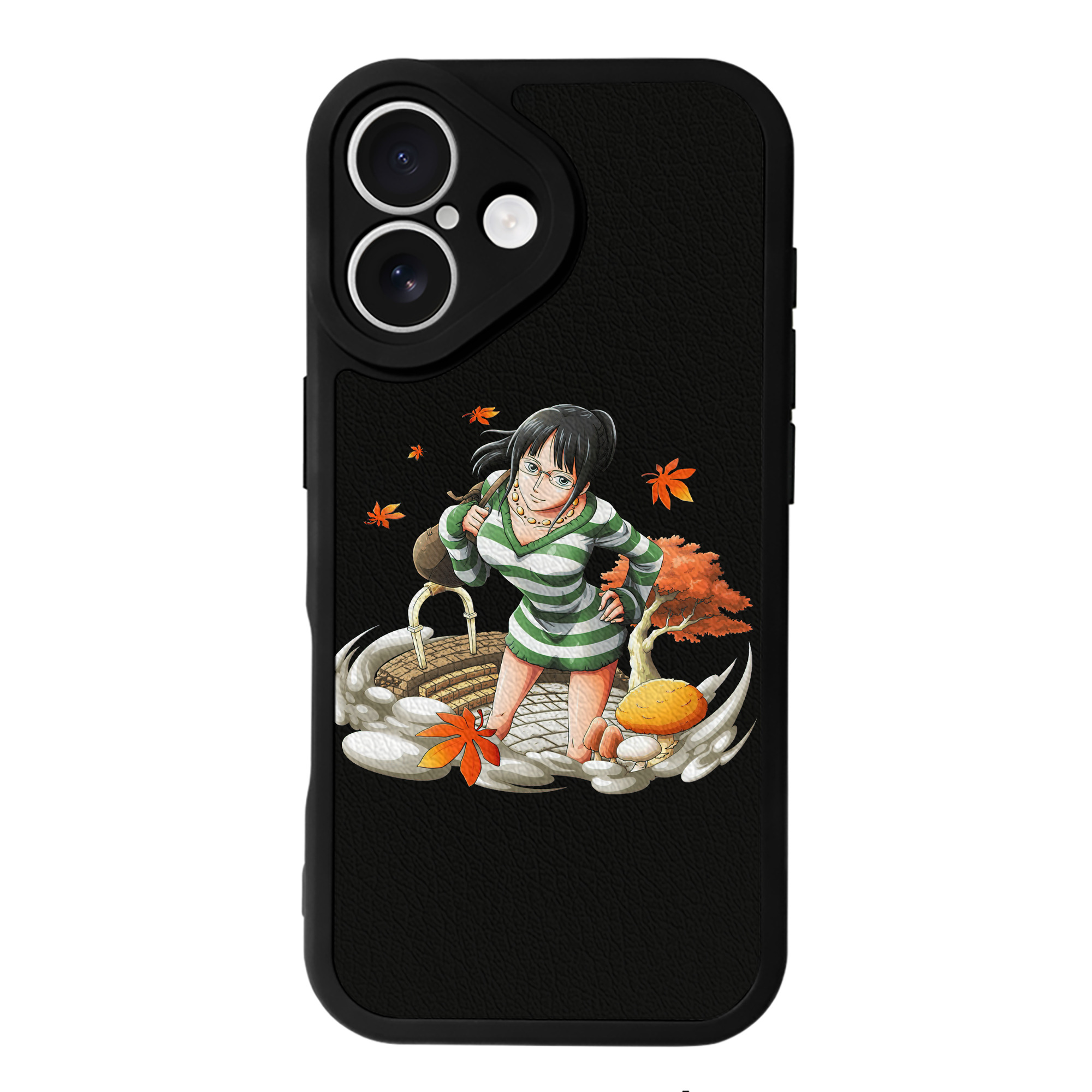 （画像用） ワンピース ニコ・ロビン ONE PIECE Nico Robin 【iPhone 16シリーズ対応】シリコンスマホケース（レザー調） 材質：シリコン